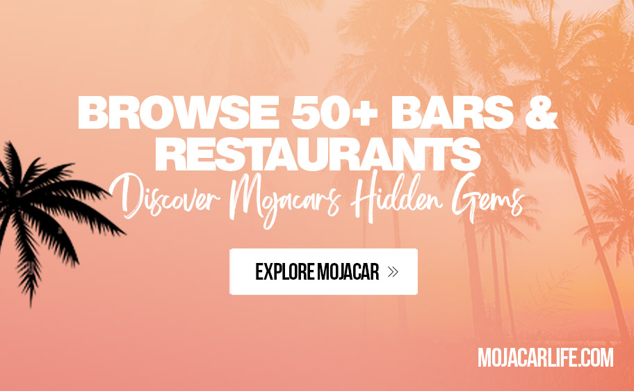 A banner to explore Mojácars bars and restaurants
