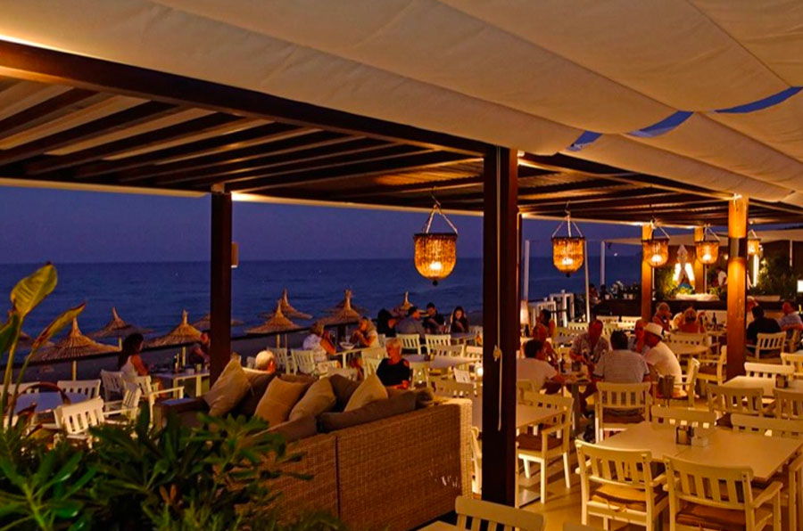 A picture of Imperial Playa Mojacar Italian terrace just after sunset 