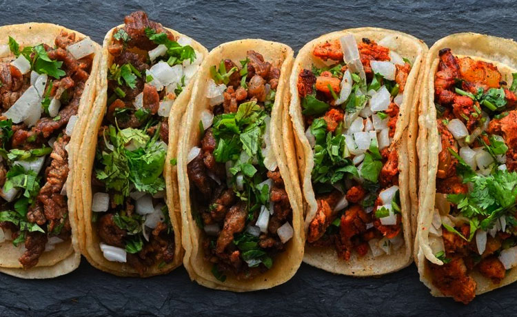 A picture of Mexican tacos in a Mojácar restaurant